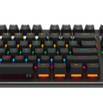 TECLADO ALAMBRICO MECANICO GAMING MSI FORGE GK300 BLUE US 1.6M, USB 2.0, ANTI-GHOSTING, LED-RGB, INGLES, COLOR NEGRO