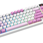 Teclado Inalambrico Mecanico MSI Forge Gk600 Tkl W Violet Us Rgb/Ingles/Color Blanco-Rosa