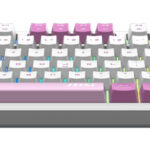Teclado Inalambrico Mecanico MSI Forge Gk600 Tkl W Violet Us Rgb/Ingles/Color Blanco-Rosa