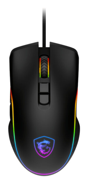 MOUSE ALAMBRICO GAMER MSI FORGE GM300, 7200DPI/7 BOTONES/OPTICO/RGB/USB/COLOR NEGRO