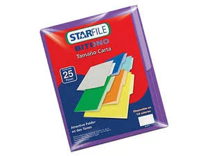 Paquete C/25 Piezas Folder Bitono Mapasa Ph0082 Tamaño Carta Color Morado