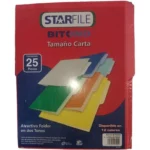 Folder Bitono Mapasa Ph0076 Carta/Color Rojo/Con 25 Piezas