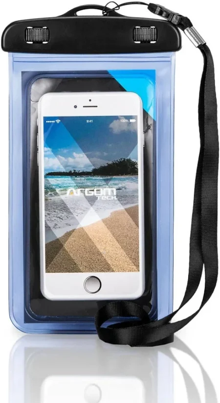 Funda Impermeable Para Smartphone Argomtech Arg-AC-0451Bl, 16X8 Transparente/Negro