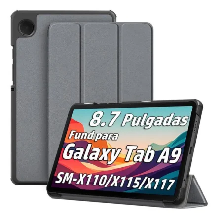 FUNDA Y MICA PARA TABLET SAMSUNG GALAXY TAB A9 8.7″ X110/X115/X117/2023 COLOR ROJO