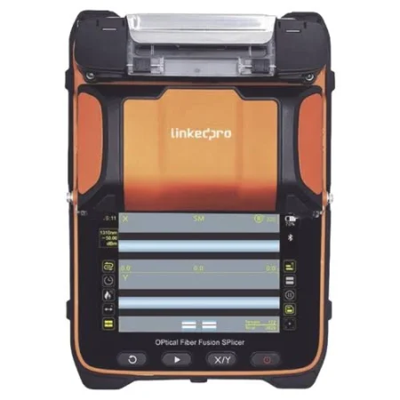 Fusionadora De Fibra Optica Multimodo Y Monomodo Linkedpro Lp-Fs-Pro-900, 6 Motores, Alineacion Por Nucleo, Opm + Vfl