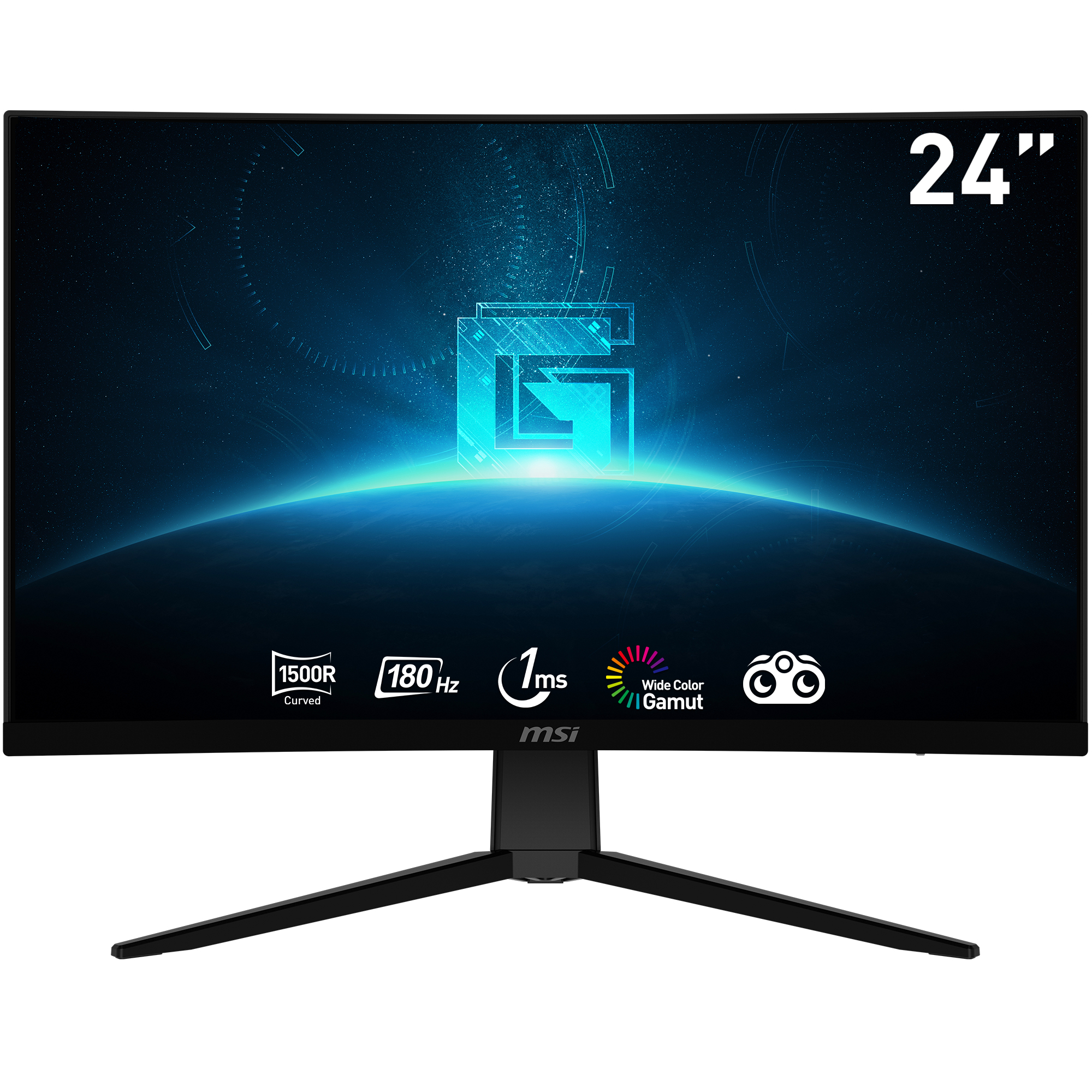 Monitor 24" Msi G2422c Led/fhd/curvo/panel Va/hdmi/dp/180hz/color Negro