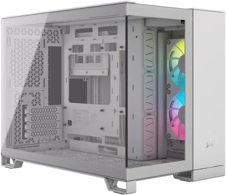 GABINETE CORSAIR CC-9011280-WW ICUE LINK 3500X RGB TORRE MEDIA, VIDRIO TEMPLADO PANORAMICO, SIN FUENTE, 3 VENTILADORES ICUE LINK RX120 RGB, COLOR NEGRO, ATX
