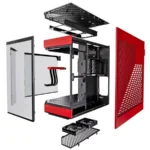Gabinete Hyte Y60/Midi-Tower/Con Ventana/Sin Fuente/USB 3.0/3 Ventiladores 120Mm/Negro-Rojo/ATX/Cs-Hyte-Y60-Br