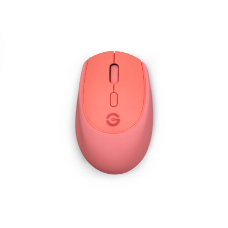 Getttech Mouse Inalambrico Colorful - Rojo, Ergonomico, Gel De Silicona, 2 Botones 1 Scroll, Resolucion Hasta 1600Ppp, Mod. Gac-24405R