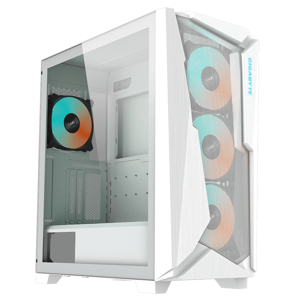 Gabinete Gigabyte Gb-c301gw/4x Ventiladores/c/ventana/midi-tower/sin Fuente/usb 3.0-c/cristal Templado/color Blanco