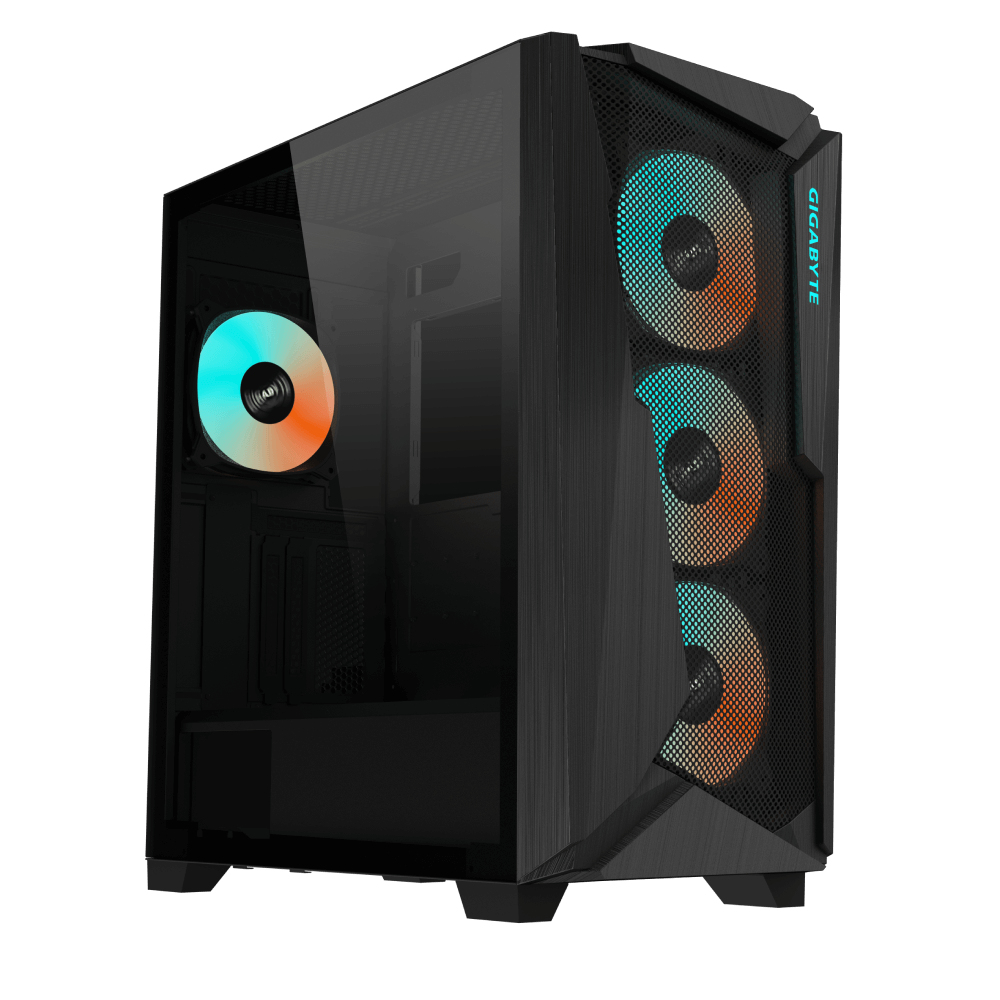 Gabinete Gigabyte Gb-c301g/4x Ventiladores/c/ventana/midi-tower/sin Fuente/usb 3.0/cristal Templado/color Negro