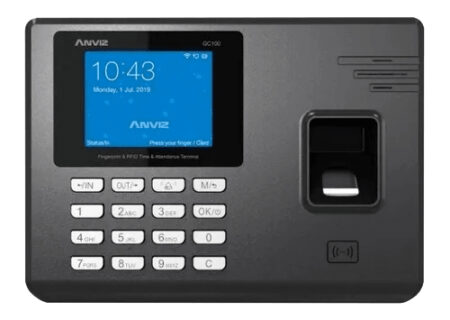 Terminal De Control De Asistencia De Huella Anviz An-Gc100 – Negro, 2.8 Pulgadas