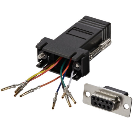 Adaptador Modular Serial Db9 A A RJ45 Hembra A Hembra