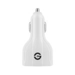 Getttech Cargador De Coche Con 3 Puertos USB 1 De Carga Rapida - Modelo Vistok Color Blanco, Tamaño Compacto, Mod. Gcc-30Fc-01