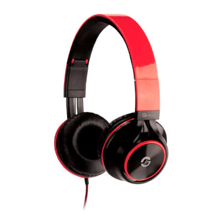 Getttech Auriculares Diadema Sonority - Rojo, Con Microfono, Jack 3.5Mm, Comodos, Mod. Gh-3100R
