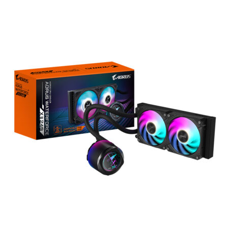 SISTEMA ENFRIAMIENTO LIQUIDO GIGABYTE GP-AORUS WATERFORCE X II 240 MULTISOCKET/2X120MM ARGB/COLOR NEGRO