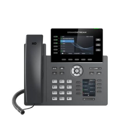Teléfono IP Grado Operador De 6 Líneas Con 6 Cuentas Sip - WiFi, Dos Pantallas LCD, Bluetooth, Gdms, Gigabit Con PoE