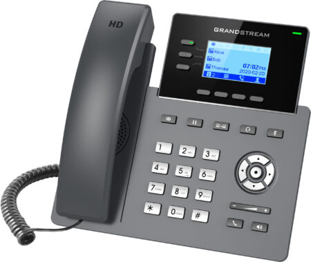 Teléfono Ip De 3 Líneas Con 6 Cuentas Sip, Conferencia De 5 Vías, Gdms, Gigabit Sin Poe Pero Si Incluye Su Fuente De Alimentación
