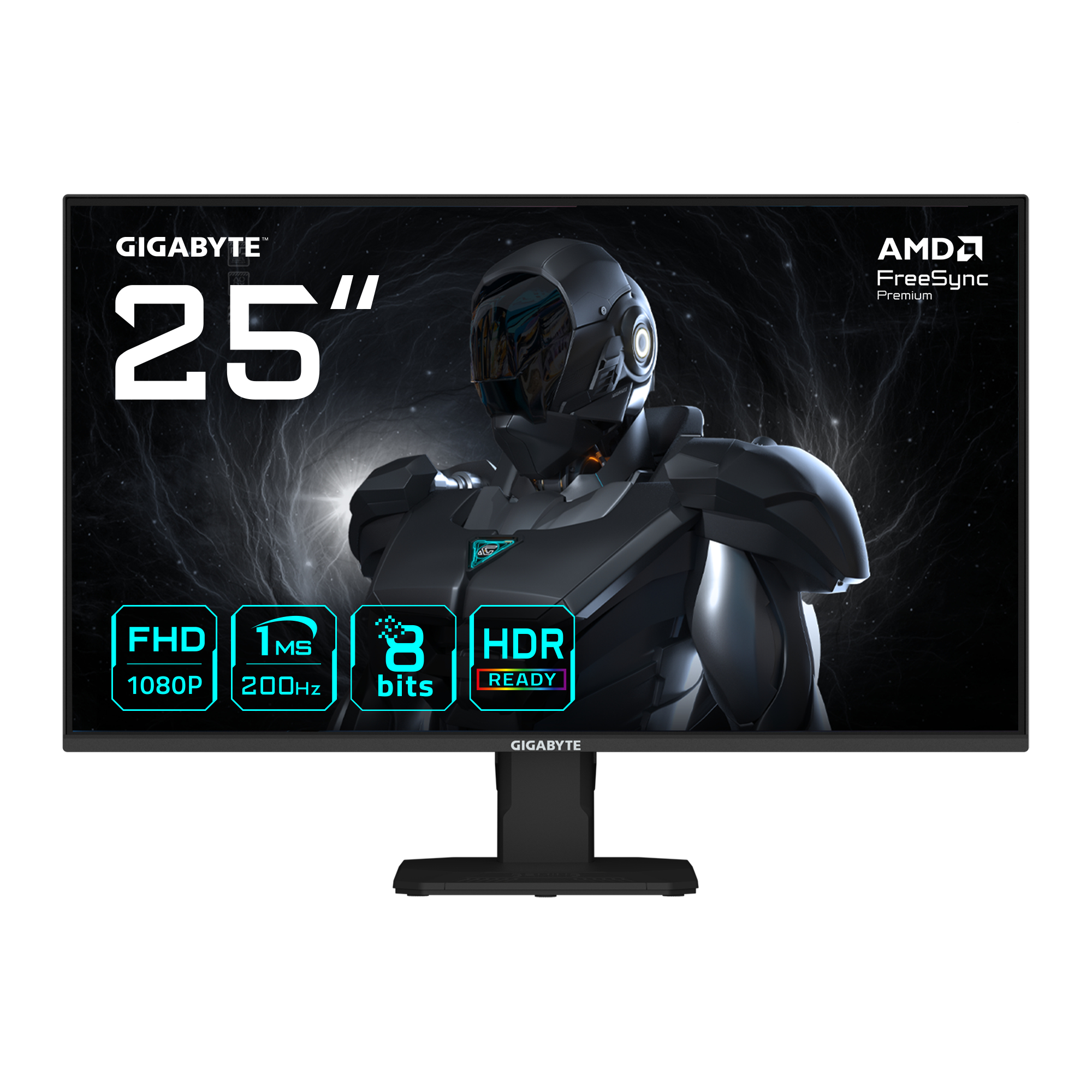 Monitor 24.5" Gigabyte Gs25f2 Led/panel Ips/200hz/hdmi/dp/bocinas Integradas/color Negro