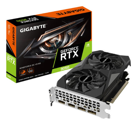 T/Video Gigabyte Gv-N3050Wf2Ocv2-6Gd Geforce Rtx 3050/6Gb Gddr6/PCI-E 4.0/2X HDMI/2X DP