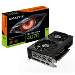 T/Video Gigabyte Gv-N4070Wf2Ocv2-12Gd Nvidia Geforce Rtx 4070 Windforce 2X Oc V2 12G, 12Gb 192-Bit Gddr6/PCI-E 4.0/HDMI