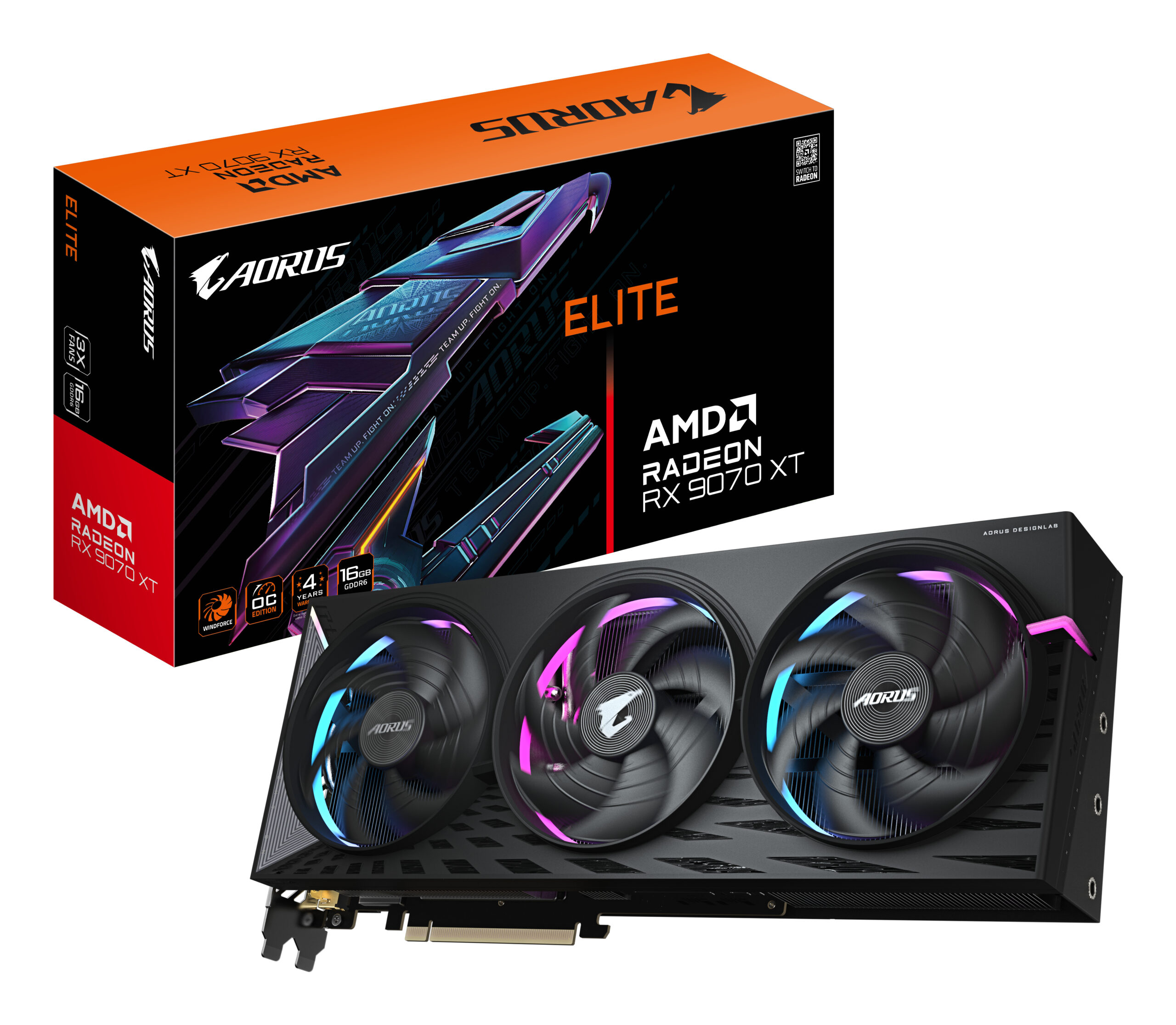 T/VIDEO GIGABYTE AURUS GV-R9070XTAORUS E-16GD RADEON RX 9070 XT/16GB GDDR6/PCI-E 5.0/2XDP/2XHDMI/RGB HALO