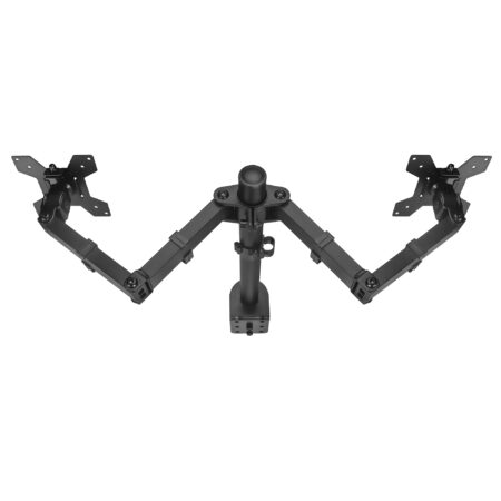 Getttech Soporte De Escritorio Para 2 Monitores Con Movimiento – De 19 A 32 Pulgadas Vesa 75X75Mm Y 100X100Mm, Altura Ajustable, Gestion De Cables, Gwm-Dt23