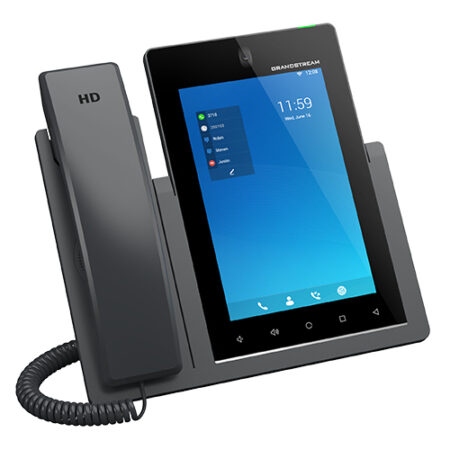 Telefono IP Grandstream Gxv3470 Android 11 De Videoconferencia Gigabit PoE/PoE+ - 16 Cuentas Sip, Pantalla Tactil Capacitiva De 7 Pulgadas, Audio HD, WiFi 6 Do