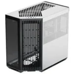 Gabinete Apnx V1/Midi-Tower/Cristal Templado/Con Panel De Madera/Color Negro-Blanco/ATX/4711099479573