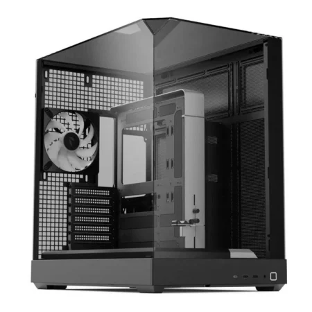 Gabinete Apnx 4711099474301, Mid-Tower, C/Ventana, Sin Fuente, Rgb, USB 3.0, Color Negro, ATX
