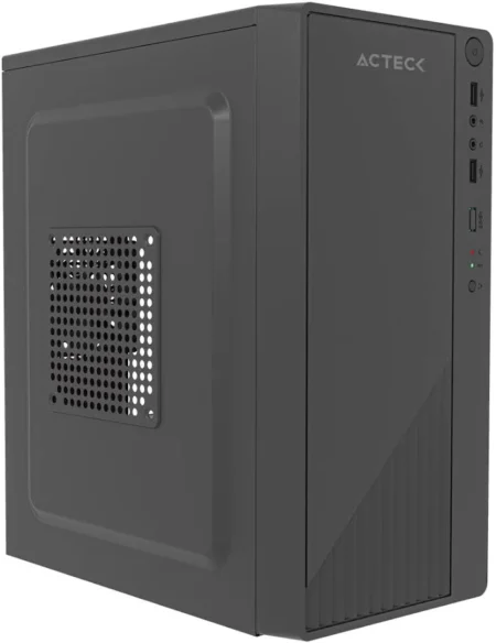 ##GABINETE ACTECK KIOTO GC220F/MINI TORRE/FUENTE ATX 500W/SOPORTE PARA VENTILADORES/COLOR NEGRO/MICRO ATX-MINI ITX/AC-939539 (OPENBOX)