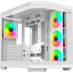 Gabinete Balam Rush Br-937337, Tank Pro Evo Gm955 Con Ventana, Mini-Tower, Itx/Micro-ATX, USB 2.0/3.0, Sin Fuente, 3 Ventiladores Argb Instalados, Blanco