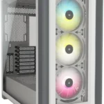 GABINETE CORSAIR CC-9011264-WW MIDI-TOWER, CON VENTANA, SIN FUENTE, USB 3.2, SIN VENTILADORES INSTALADOS, BLANCO, MICRO-ATX