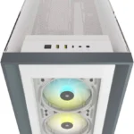 GABINETE CORSAIR CC-9011264-WW MIDI-TOWER, CON VENTANA, SIN FUENTE, USB 3.2, SIN VENTILADORES INSTALADOS, BLANCO, MICRO-ATX