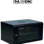 Gabinete De Pared 6Ur Saxxon Sx-R6U-5406A Puerta De Vidrio Templado/37X53X40Cm/Color Negro