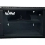 Gabinete De Pared 6Ur Saxxon Sx-R6U-5406A Puerta De Vidrio Templado/37X53X40Cm/Color Negro