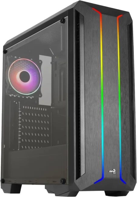 GABINETE AEROCOOL DESIGNER GBKV2 4711099476770 MEDIA TORRE/ATX/PANEL IZQ CRISTAL/NEGRO