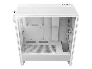 Gabinete Nzxt H5 Flow Rgb/Mid-Tower/Cristal Templado/Sin Fuente/1 Ventilador F360 Rgb Core/1 Ventilador F120Q/Color Blanco/Factor ATX/Cc-H52Fw-R1