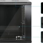 Gabinete Mural De 19" Manhattan 711777 9U/Flatpack/450 Mm/60 Kg/Color Negro
