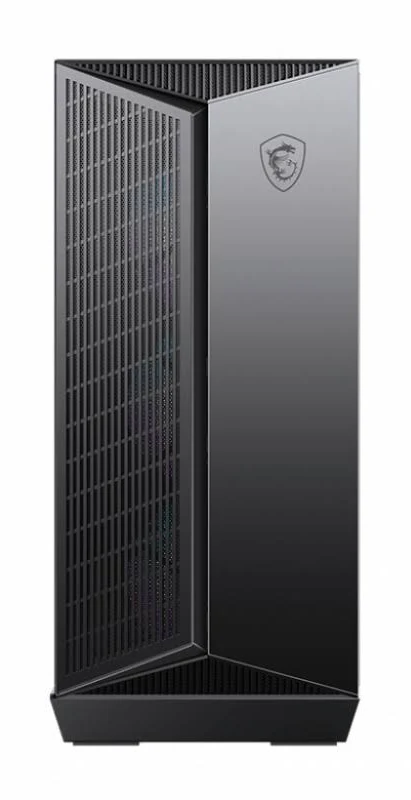 Gabinete MSI Mpg Gungnir 300R Airflow, Midi-Tower/Con Ventana Rgb/Sin Fuente/USB 3.2/4 Ventiladores Argb Instalados/Color Negro/Itx/ATX