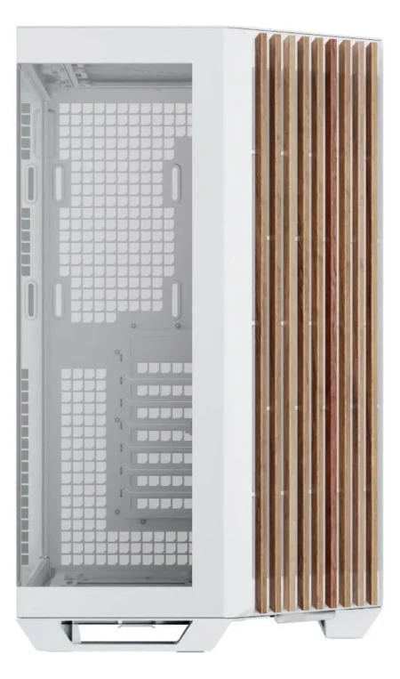 Gabinete Apnx V1/Midi-Tower/Cristal Templado/Con Panel De Madera/Color Blanco/ATX/4711099479566