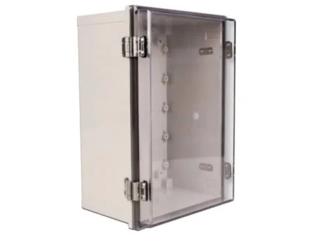Gabinete Plastico P/Exterior Sbe Tech Cubierta Transparente, 24X19X9 Cm, Termoplastico Auto Extinguible, IP67, Alta Resistencia Al Impacto, Color Gris, Sbe-Tr24019090
