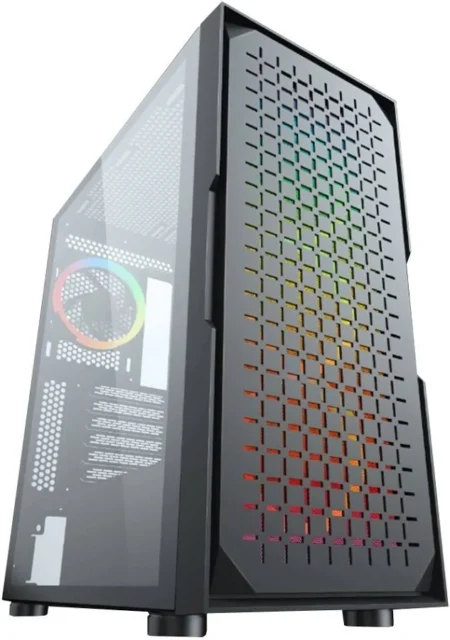 Gabinete Yaguaret Cgyamatoygt, Midi-Tower, C/Ventana, Sin Fuente, USB 3.0, Rgb, Color Negro, ATX