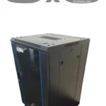 Gabinete De Piso Saxxon Sx-R18U-6618S 18Ur Puerta De Vidrio Templado/100Cmx60Cmx60Cm/Color Negro