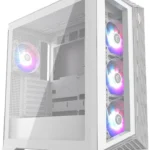Gabinete MSI Mpg Gungnir 210R White/Mid Tower/Ventana Cristal Templado/Sin Fuente/4 Ventiladores Instalados/Color Blanco/ATX/Micro-ATX