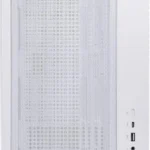 Gabinete MSI Mpg Gungnir 210R White/Mid Tower/Ventana Cristal Templado/Sin Fuente/4 Ventiladores Instalados/Color Blanco/ATX/Micro-ATX
