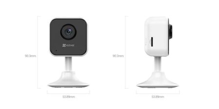 CAMARA IP WIFI EZVIZ H1C 1080P/LENTE 2.8MM/INTERIOR/VISION NOCTURNA/SOPORTA MICROSD 512GB