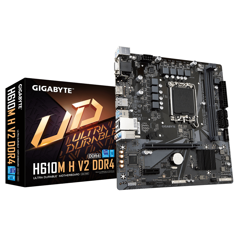 Mb Gigabyte H610m H V2 Ddr4, Socket Lga 1700/ddr4/64gb/hdmi/pcie 4.0/m.2/usb/micro Atx