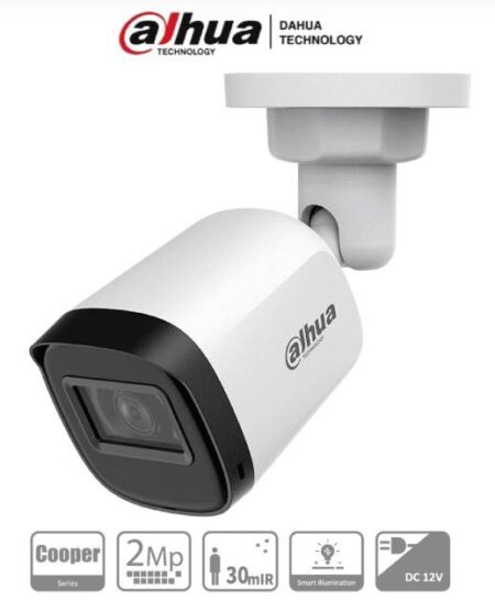 Camara Bullet Dahua Dh-Hac-B1A21N-U-0280B 2Mp/Lente De 2.8 Mm/30 Metros De Ir/100° De Apertura/IP67/Soporta: Cvi/Tvi/Ahd Y Cvbs