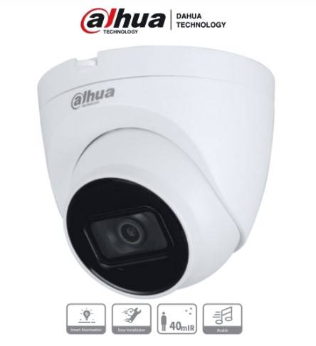 Dahua Hac-Hdw1200Tq-A-Cámara Domo Dahua De 2 Mp Con Lente De 2.8 Mm – Ángulo De 102 Grados, Ir De 40 M, Micrófono, Dwdr, IP67